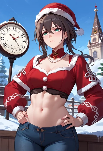 star rail,ruan mei,Christmas  - AI generated anime art